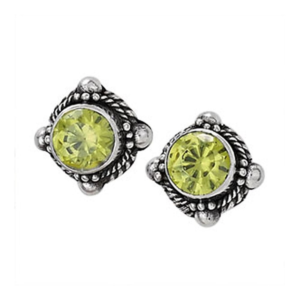 Peridot Stud Earrings